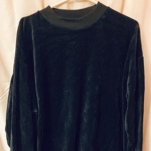 Givenchy Black Long Sleeve Velour shirt